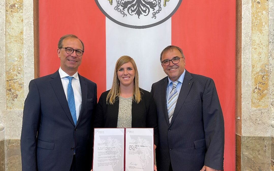Offizielle Verleihung des Bundeswappen